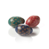 Floral Batik Eggs - Set of 3