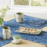 Dragonfly Tea Infuser Mug.  Also pictured: dragonfly spoon rest, plate and mug.