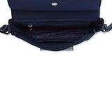 Leather and Cotton Crossbody Bag Inside