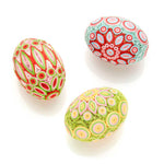 Bright Spring Quilled Egg Ornament Set of 3
