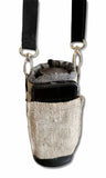 Hemp & Recycled Rubber Tire Water Bottle / Cell Bag Cross Body