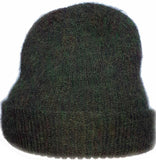 Hand-Knitted Alpaca Milkshake Beanie Steel Forest Green