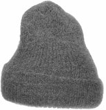 Hand-Knitted Alpaca Milkshake Beanie Steel Grey