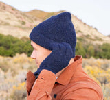 Hand-Knitted Alpaca Milkshake Beanie Steel Blue