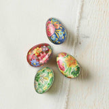 Petite Floral Kashmiri Easter Eggs Set of 4