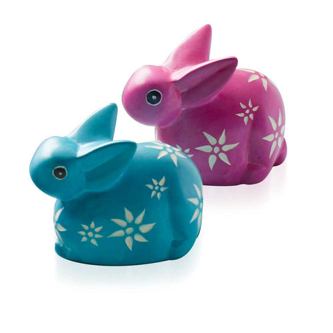 Soapstone Easter Bunnies - Set of 2
