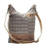 Canvas Honeycomb Print Shoulder Bag