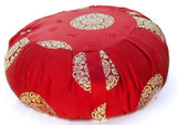 Zafu Yoga & Meditation Cushion Red w/Gold
