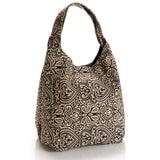 Expandable Canvas Paisley Tote