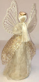 Pretty Abaca Angel with Golden Skirt, Decoration or Tree Topper