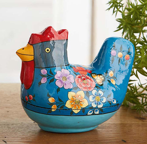 Decorative Blue Chicken Trinket Box