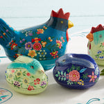 Big Blue Chicken Trinket Box with other Easter boxes