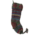 Handknit Wool Christmas Stockings Country Green