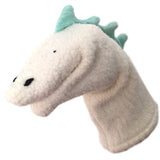 Soft Organic Sherpa Dino Hand Puppet - Handcrafted in the USA!