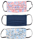 Color Burst Face Mask with Filter Pocket - Set of 3