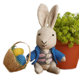 Handcrafted Muslin Easter Bunny Toy or Decoration