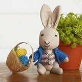 Handcrafted Muslin Easter Bunny Toy or Decoration