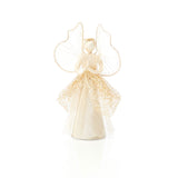 Pretty Abaca Angel with Golden Skirt, Decoration or Tree Topper