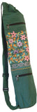 Embroidered Heavy Cotton Yoga Bag Green