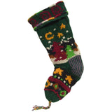 Keepsake Quality Handknit Wool Christmas Stockings Mountain Scene
