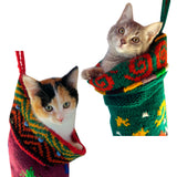 Keepsake Quality Handknit Wool Christmas Stockings Mountain Scene