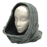 Thick Fleece Lined Mobius Scarf/Hoodie Steel