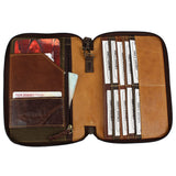 Upcycled Suede and Canvas Travel Case