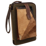 Upcycled Suede and Canvas Travel Case