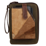 Upcycled Suede and Canvas Travel Case