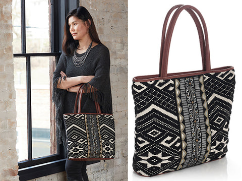 On the Town Jacquard Tote Bag