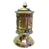 Medium Brass Table Top Prayer Wheel