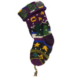 Keepsake Quality Handknit Wool Christmas Stockings Mountain Scene