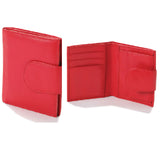 Pocket Size Poppy Red Leather Wallet