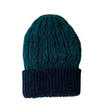 Reversible Alpaca Cable Hat - Jade