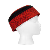 Reversible Blockprint Skull Cap Red