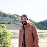 Reversible Alpaca Cable Hat - Brown