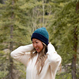 Reversible Alpaca Cable Hat - Jade