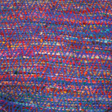 Recycled Silk Yoga Bag with Blue Embroidered Stitching Closeup