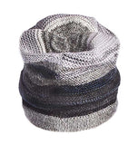 Multi-Colored Baby Alpaca Beanie Hat Charcoal