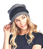 Multi-Colored Baby Alpaca Beanie Hat Charcoal