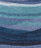 Multi-Colored Baby Alpaca Beanie Hat Ocean Blue