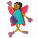 Felt Tooth Fairy Dolls with Pocket Brown Black Hair