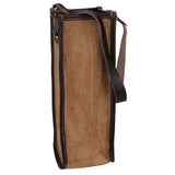 Upcycled Leather Wine Tote