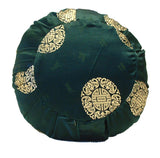Zafu Yoga & Meditation Cushion Green w/Gold