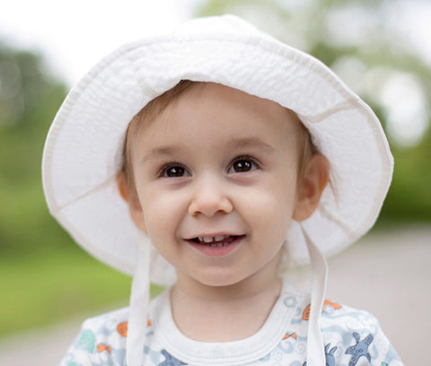 Cute Kids Hats, organic cotton sun hats, warm Fair Trade knit hats with monster design.
