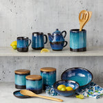 Deep Blue Ceramic Tea for One and a variety of matching items sold separately.