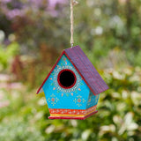 Pretty Painted A-Frame Birdhouse
