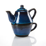 Deep Blue Ceramic Tea for One
