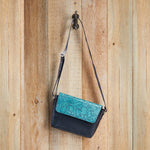 Leather and Cotton Crossbody Bag