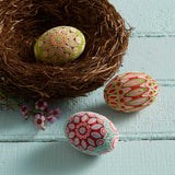 Bright Spring Quilled Egg Ornament Set of 3 with nest, sold separately.